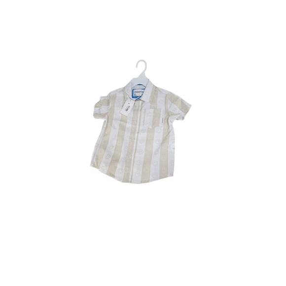 Sovereign Code Big Boys Striped Smile-Print Button-Down Shirt 2T 83 - Picture 4 of 4